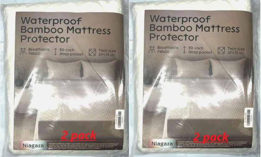 Mattress Protector Quilted Mattress Pad Cover Breathable 100% Waterproof (2 pack