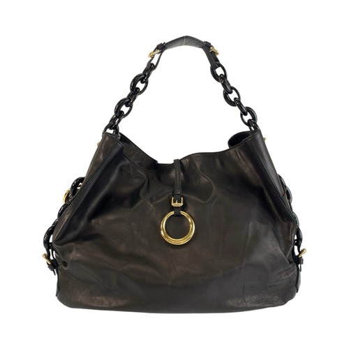 DSQUARED2 Shoulder Bag Black Gold Hardware leather