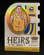 2023-24 Euroleague Crown Royale Matteo Spagnolo HT-SPG 15/25 Heirs To The Throne