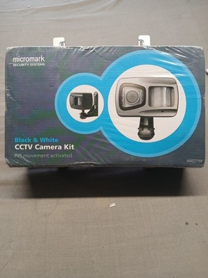 Micromark Schwarz & Weiß CCTV-Kit - PIR bewegungsaktiviertes Überwachungskamerasystem