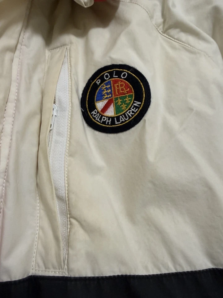 Vintage 90s Polo Ralph Lauren Color Block Cookie Goose Puffer Ski Jacket Large - Image 3 of 4