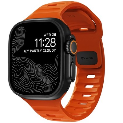 Nomad Sport Band Apple Watch Ultra Orange 45mm 49mm Waterproof FKM