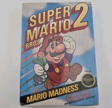 Super Mario Bros 2 - Box Only - Nintendo Nes - Shrink Wrap - Authentic No Game