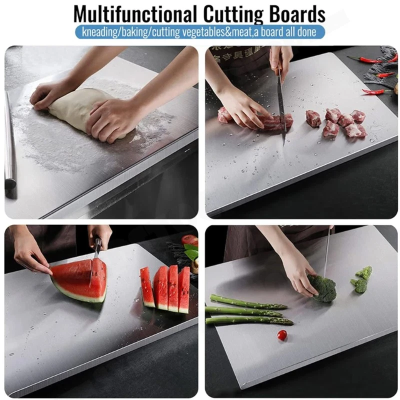 50/60/70/80cm Stainless Steel Cutting Chopping Board Pastry Bench Protector AU - image 4 of 4
