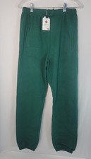Green Womens Fleece Sweatpants High Waisted Lounge Trousers With Pockets