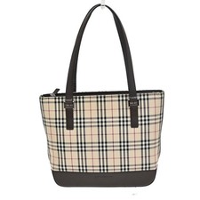 Borsa a tracolla Burberry Nova modello check tela pelle marrone beige SHW 65KD026