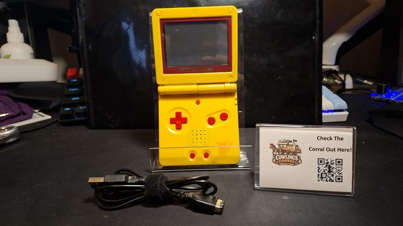 Gameboy Advance SP Pikachu (Reshell) AGS-001 Retro Gaming Console