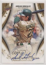 2009 Upper Deck Signature Stars Gold Signatures /100 Adrian Gonzalez #6 Auto c2a