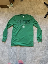 NBA Celtics Long Sleeve Green Basketball Shirt Size S