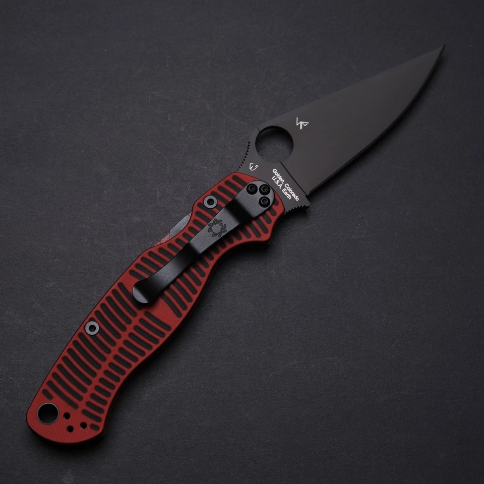 Spyderco Para Military 2 - Crisol Negro y Rojo G10 / Hoja MagnaCut Negra Foto 2 de 4