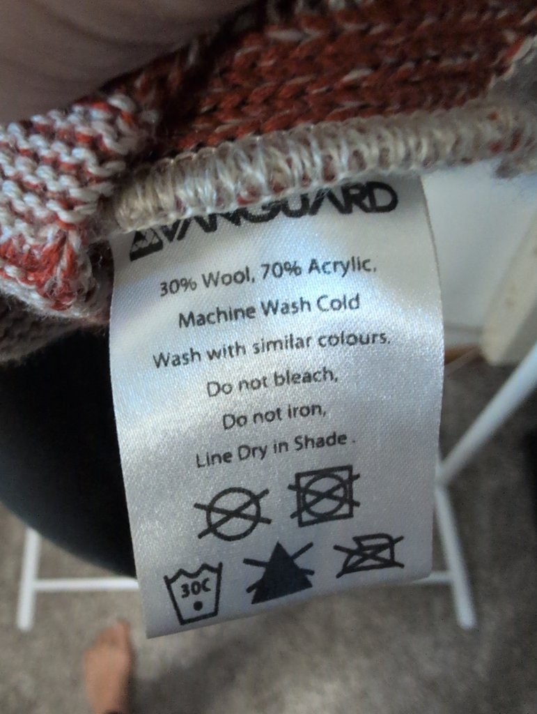 Vanguard Geometric Pattern Wool Blend Sweater - image 3