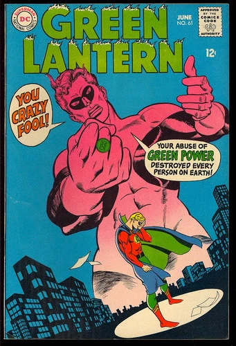 Green Lantern #61 Nice Silver Age Superhero Vintage DC Comic 1968 FN