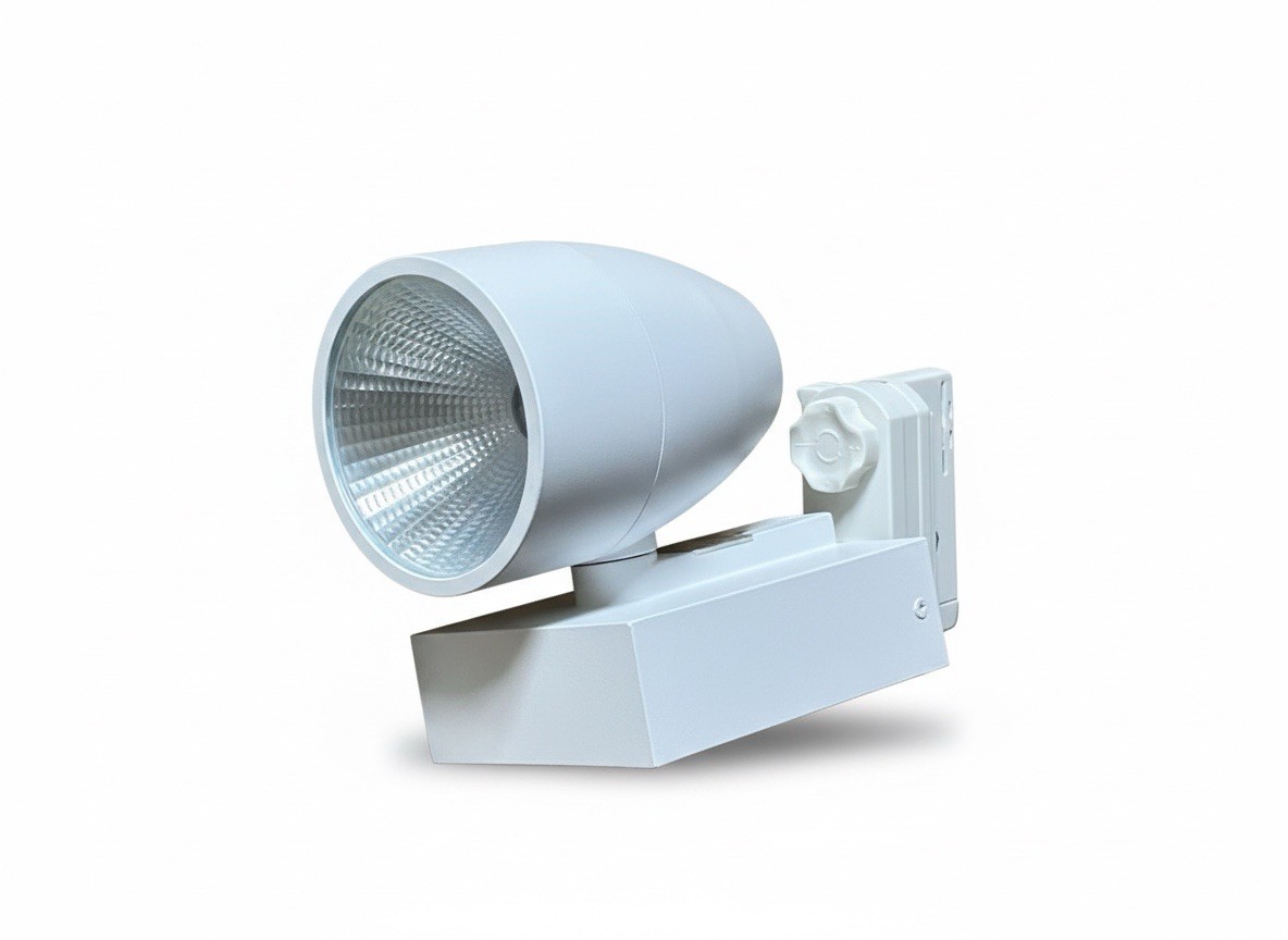 Spot sur rail blanc 35W orientable pour éliminer les zones d'ombre en magasin x5