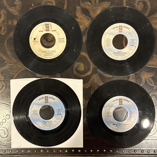 THE EAGLES Asylum Records 45 LOT SET: Take It Easy Lyin’ Eyes Heartache Tonight