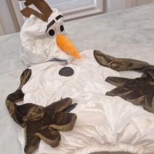 Disney Childs Sm 4-6 Olaf Frozen Snowman Costume 2 Pc Set Holiday Halloween