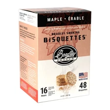 Bradley Smoker Maple Flavor Wood Smoking Bisquettes 48 Pack BTMP48