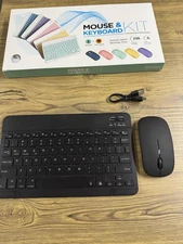 Rechargeable Bluetooth Keyboard and Mouse Combo Universal Ultra-Slim Wireless