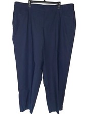 NEW ALFRED DUNNER Plus Size 22W Pants Blue Stretch Elastic Waist Tummy Control