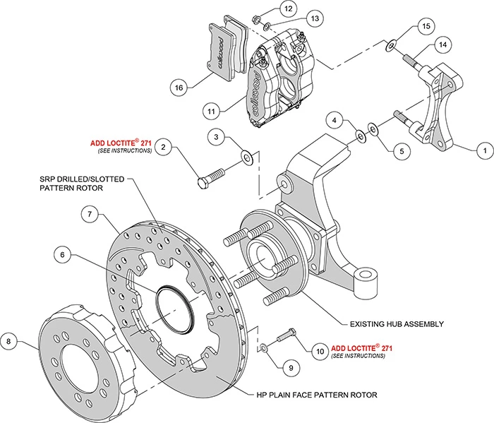 Wilwood 140-10787-D Dynapro Radial Front Drag Brake Kit Foto 4 de 4