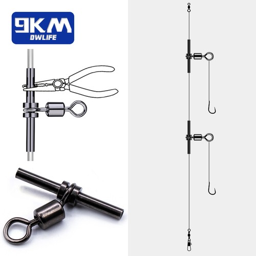 9KM High Quality Cross Line Swivels T-Shape Barrel Swivels Terminal Tackle - Picture 5 of 13