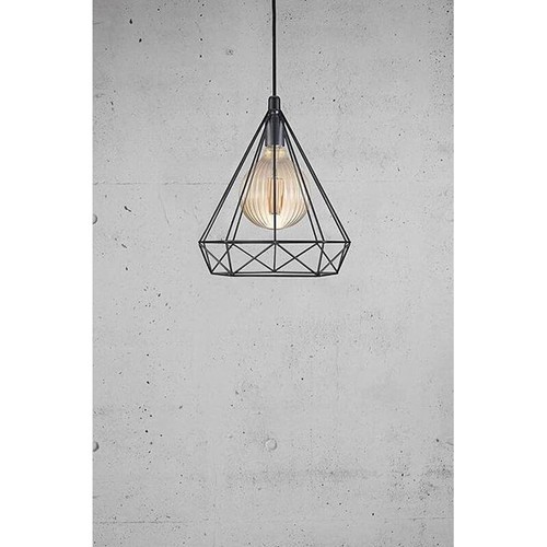 Nordlux Pendelleuchte Deckenlampe Retro Aire Schwarz Licht max. 60W E27 kürzbar - Bild 2 von 2