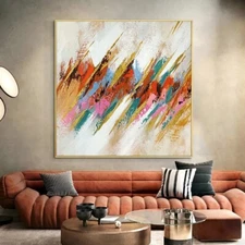 Hand-painted Oil Painting on Canvas Colorful Abstract Painting Modern Painting