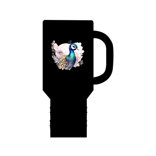 Peacock Travel Mug, 40oz - Wildlife Enthusiast Gift, Unique Insulated Cup, Bird - 第 6/15 張圖片