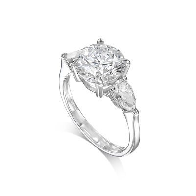 IGI Certified Diamond Engagement Ring IF D Round 2.50 Ctw Lab-created Eye Clean