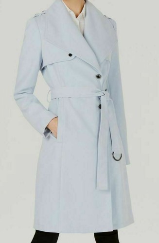 Blue Belted Trench Coat Jacket Size 