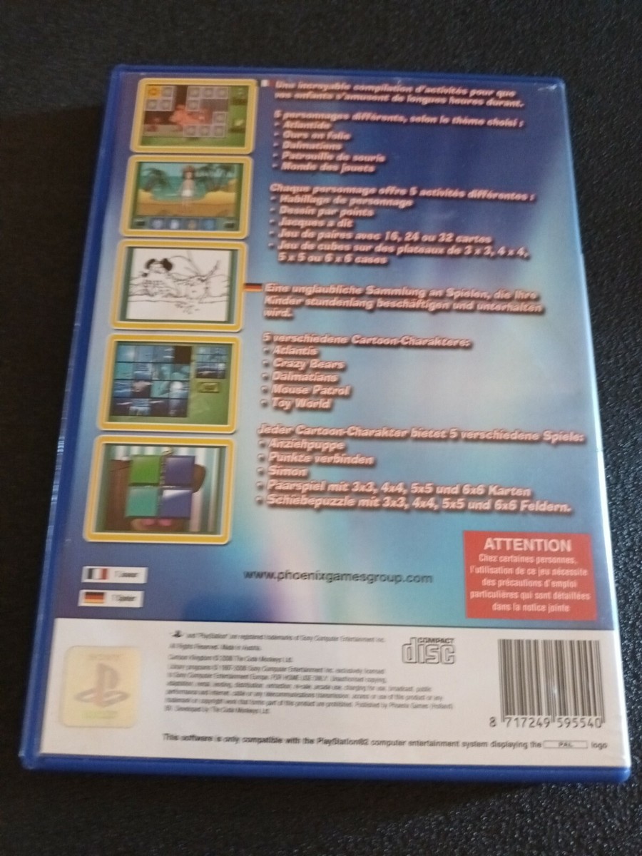 Cartoon Kingdom - Jeu PS2 Complet En Français (PAL) - Très Bon état, Boîte Et Notice Incluses
