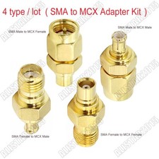 4 Type/Lot SMA to MCX Type Male Plug Female Jack Adapter RF Coax Connector Kit