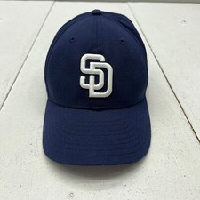 New Era Navy Blue San Diego Padres Hat Ball Cap Hook Loop Strapback Youth OS