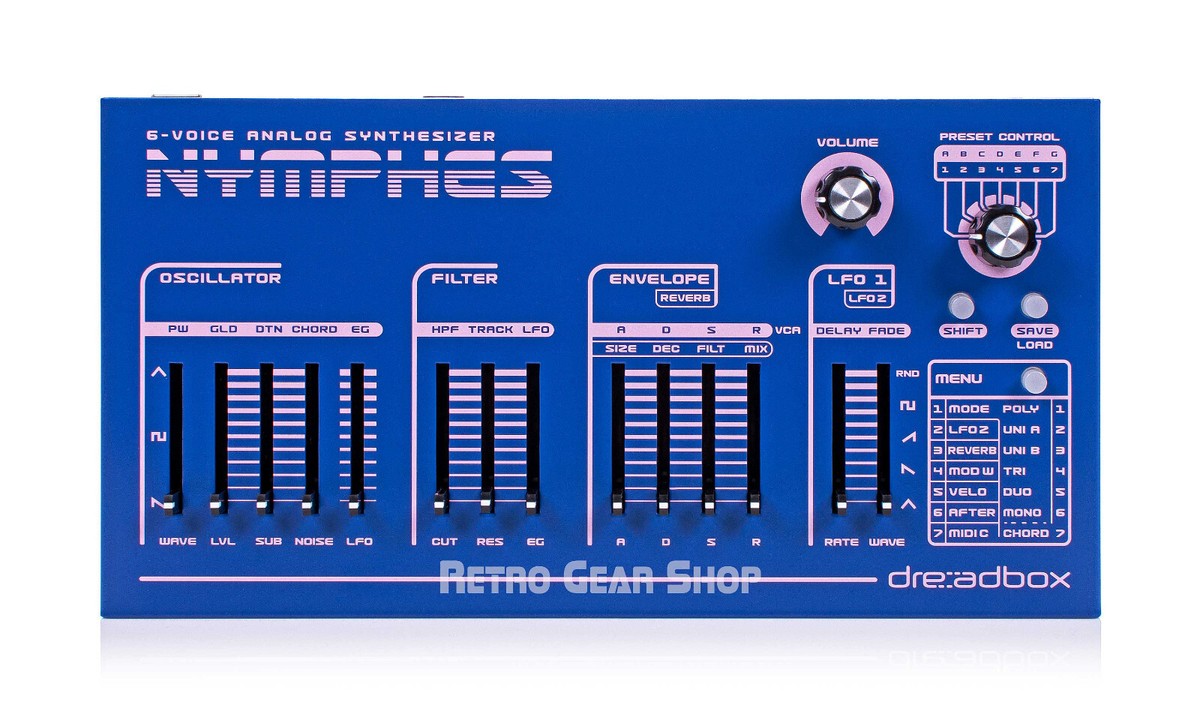 Dreadbox Nymphes 6-Voice Analog Synth Desktop Synthesizer + Free