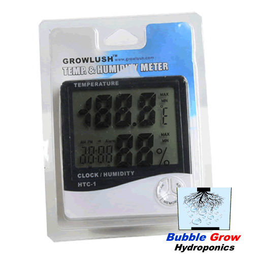 DIGITAL LCD THERMOMETER HYGROMETER CLOCK TEMPERATURE HUMIDITY 4 GROW TENT - Bild 1 von 1