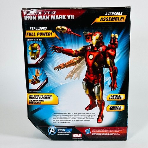 Marvel Avengers Repulsor Strike Iron Man Mark VII 2011 Battle Sounds Figure New! - Picture 5 of 6