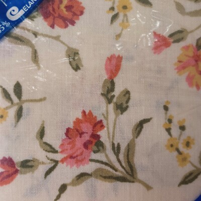 Vintage Danville Set Of 2 Standard PillowCases NOS Muslin Flower Daisy 