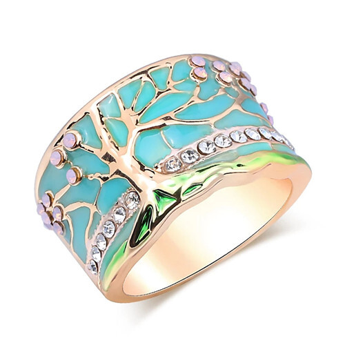 ANELLO OPALE ALBERO PORTAFORTUNA FATTO A MANO - Regalo unico