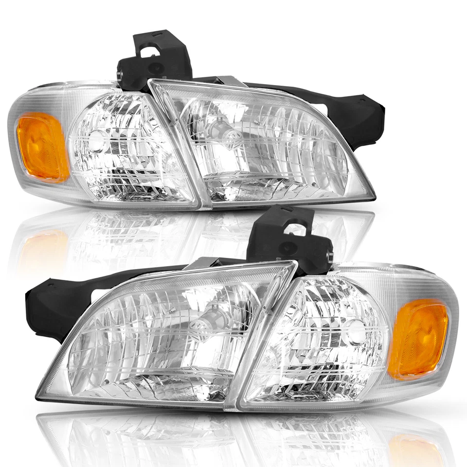 Для 1997-2005 Pontiac Montana Chevy Venture силуэт желтые фары фара - Изображение 2 из 4