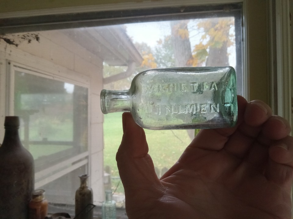 OPEN PONTIL DR.TOBIAS VENETIAN LINIMENT NEW YORK 1850s OVAL MEDICINE ...