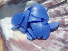 Sea Glass, Set of Opaque Blue and Clear