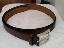 DONALD J TRUMP SIGNATURE COLLECTION Mens Belt Brown Faux Leather W/Black Size39