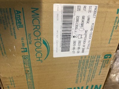 Micro-Touch Nitrile Powder Free Medical Exam Gloves LARGE / 1 CASE / 2000pc