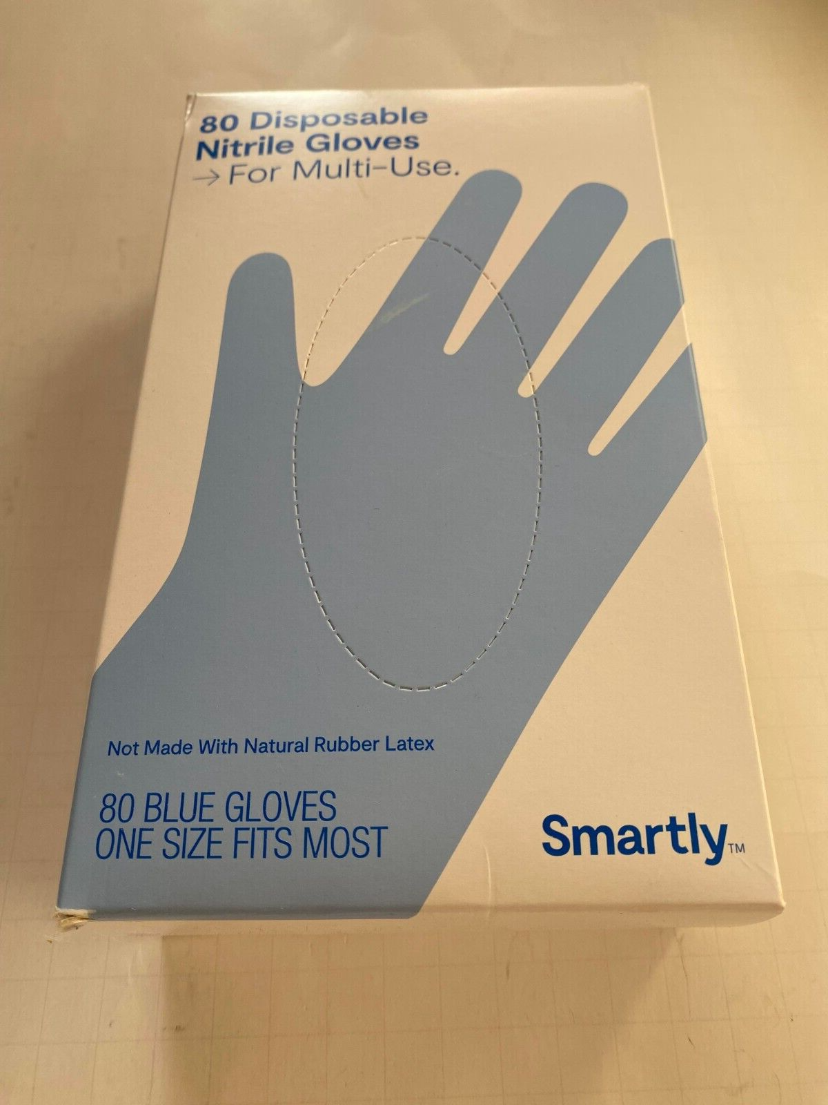 Smartly ( 80 disposable Nitrile Gloves ) for Multiuse Blue glove ONE