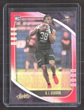 K.J. Osborn 2020 Panini Absolute Signature Rookies Red Squares RC #169 /100