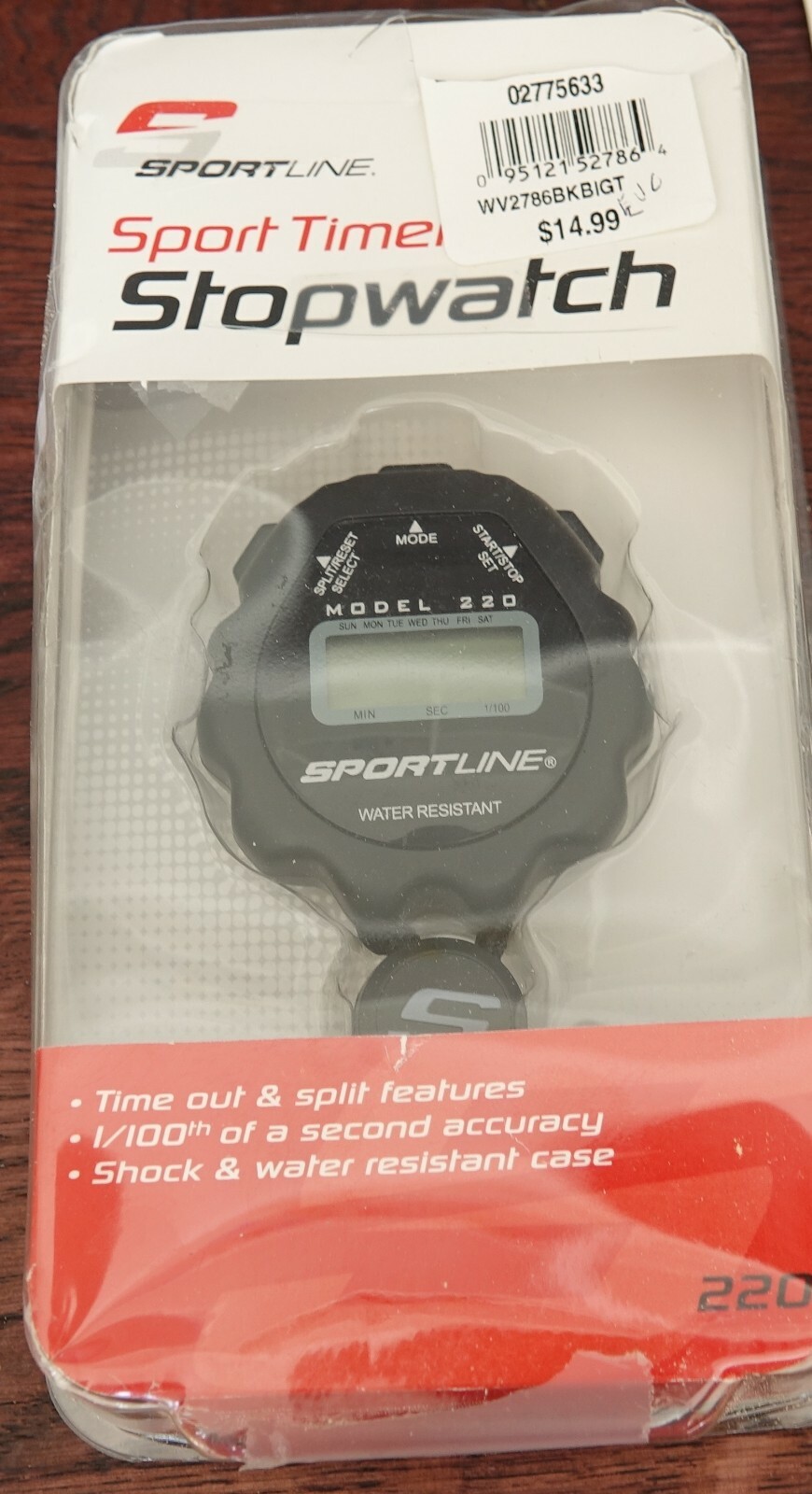 Sportline 220 AllPurpose Sport Timer Stopwatch,black EXCELLENT WORKING