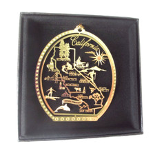California Brass Ornament State Landmarks, Personalize w Year Charm 2018 - 2026