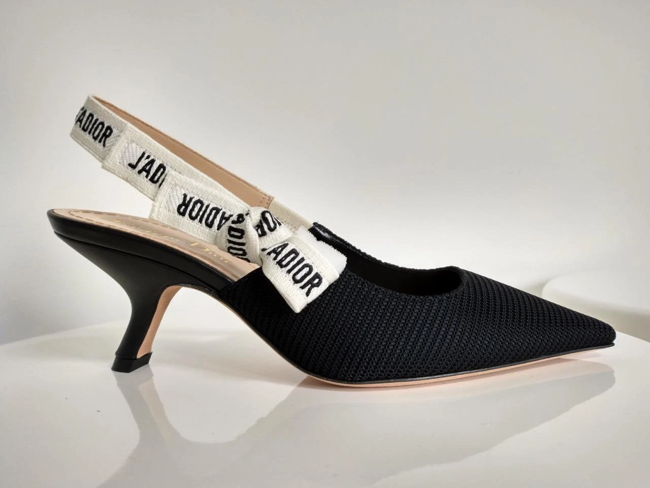 Authentique Christian Dior tissu technique noir J'Adior écharpe 2,5
