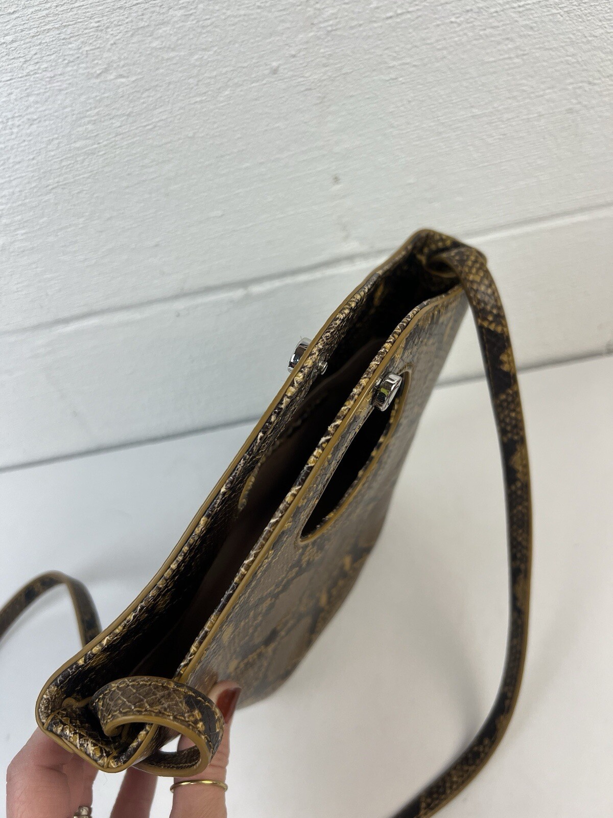 Elizabeth And James Python Embossed Convertible S… - image 10