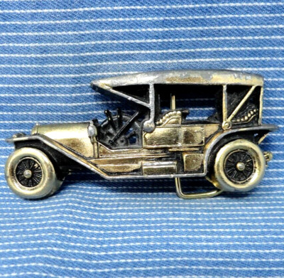 Model A Antique Car Dress Belt Buckle 3D Cut Out Style Heavy Vintage 80s .PCB712