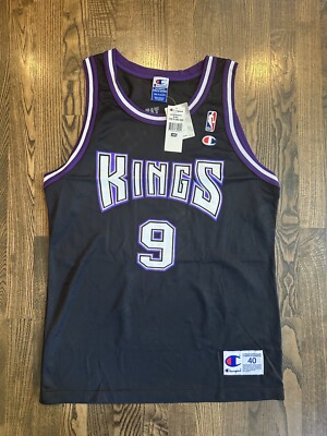 RARE NWT New TARIQ ABDUL-WAHAD #9 Sacramento Kings Champion Jersey